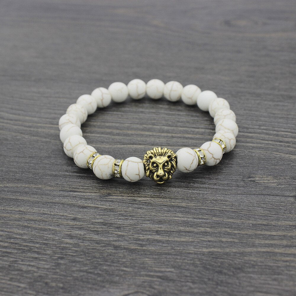 White Lion Head Bracelets