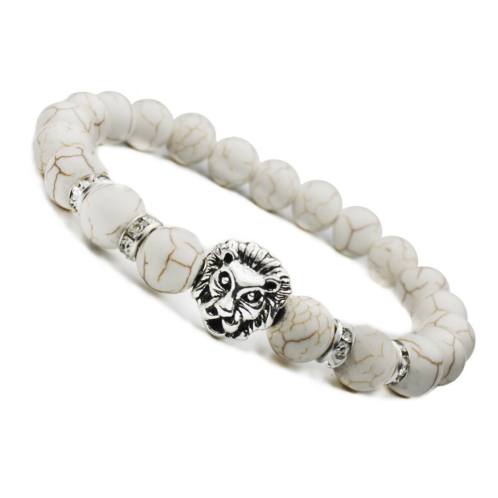 White Lion Head Bracelets